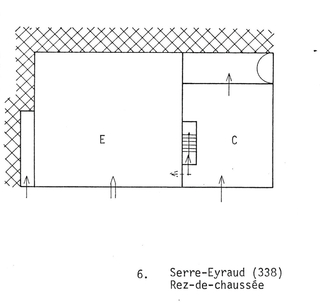 Serre-Eyraud. Ferme 338. Plan du rez-de-chaussée.