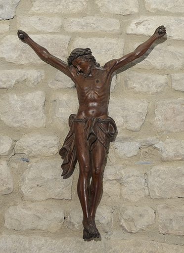 Statue (petite nature), croix de sacristie (?) : Christ en croix