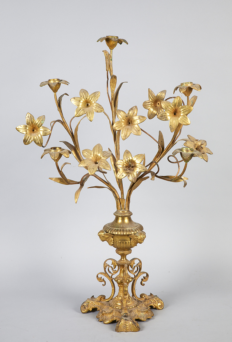 Paire de chandeliers-bouquets d'autel