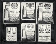 ensemble de 6 plaques commémoratives de la guerre de 1914-1918