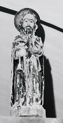 ensemble de 2 statues (statuettes) : Sainte Lucie, Saint Antoine abbé