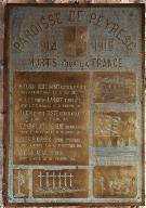 Plaque commémorative de la guerre 1914-1918