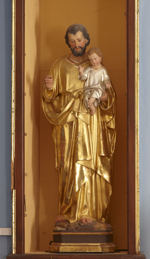 statue (petite nature) : Saint Joseph et l'Enfant Jésus