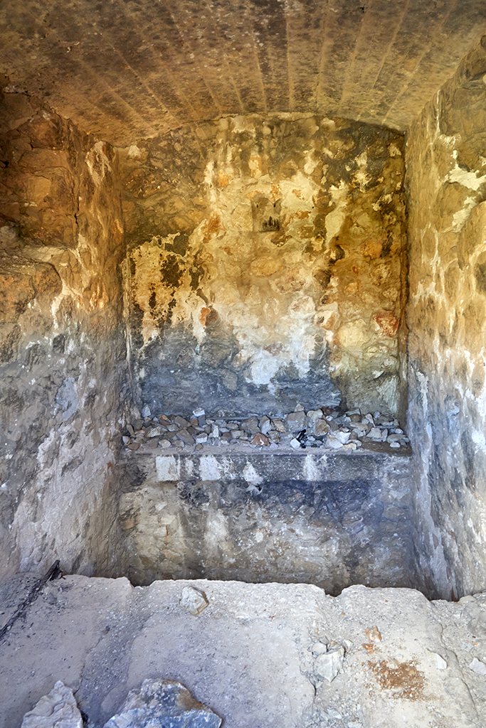Batterie de mortiers, niche du débouché haut du monte-charge