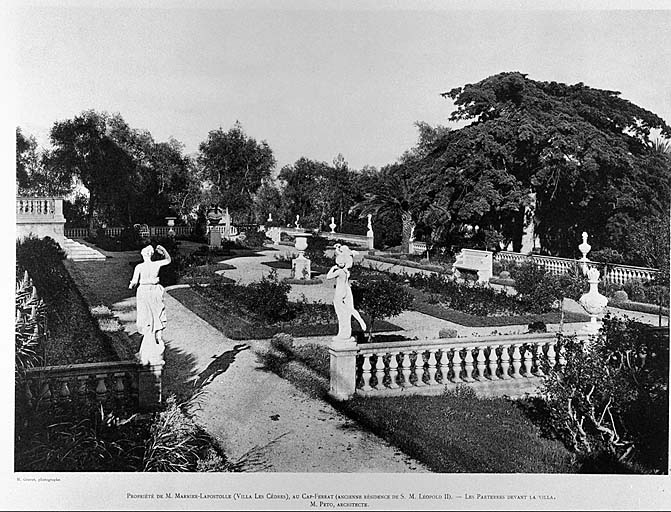 jardin d'agrément de la maison dite Villa Les Oiseaux, puis Villa Les Cèdres