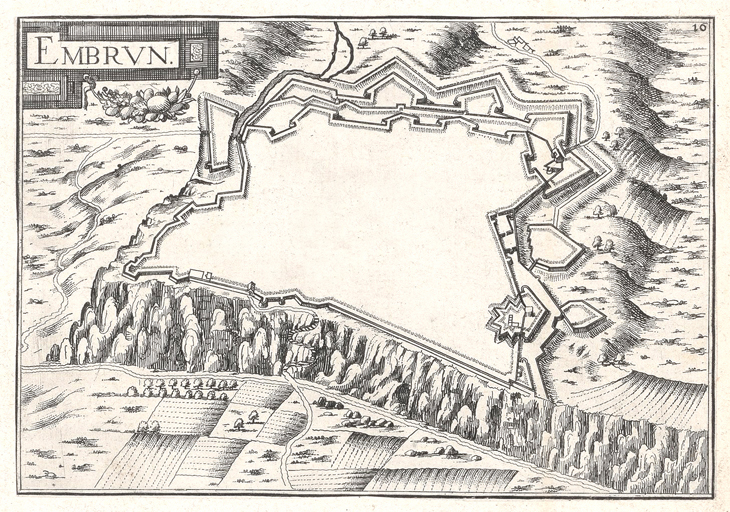 Embrun. [Plan de l'enceinte]. 1634.