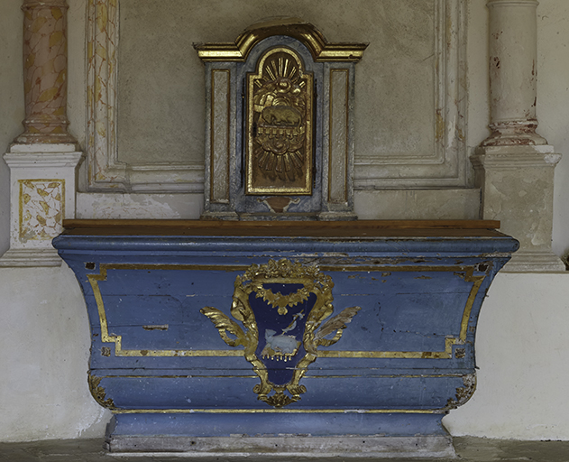 Ensemble de l'autel secondaire : autel, tabernacle