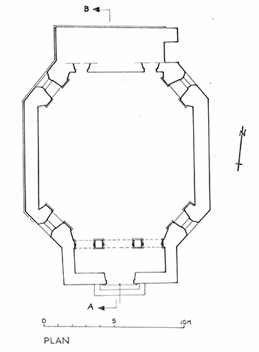Plan du temple de Rosans (1982).