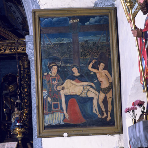 tableau : Vierge de pitié, Saint Etienne, Saint Sébastien