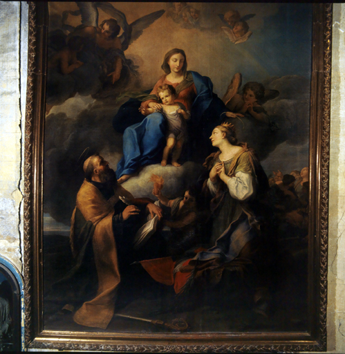 tableau : Vierge à l'Enfant, saint Augustin d'Hippone et sainte Ursule
