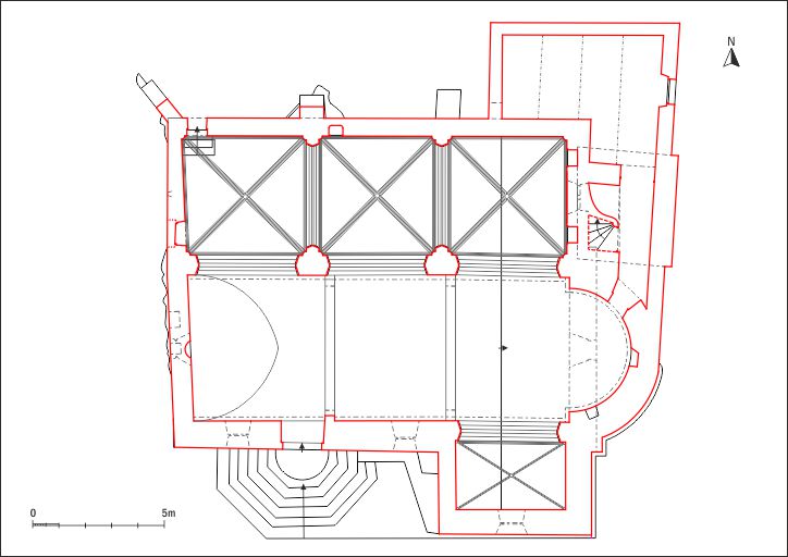 Plan de l'église paroissiale, 2015.