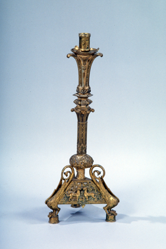 ensemble croix d'autel et 2 chandeliers d'autel