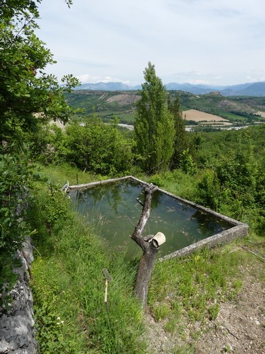 Bassin d'arrosage, au sud de la ferme.