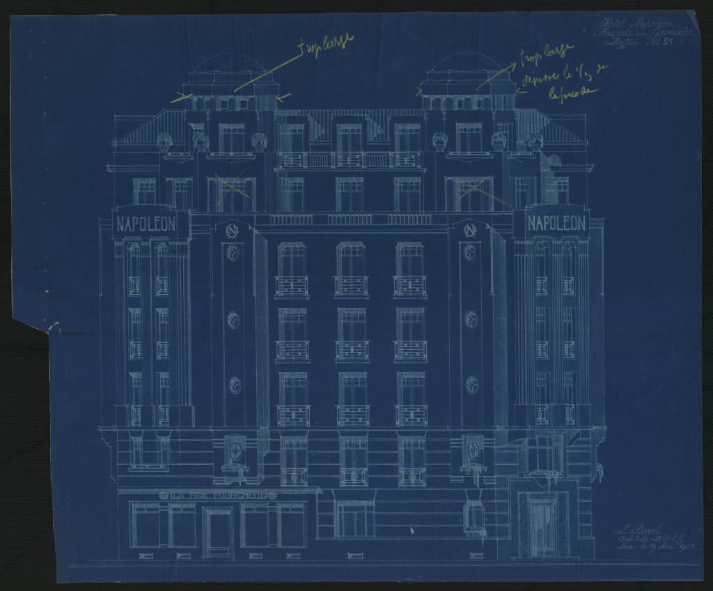 hôtel de voyageurs dit Napoléon, actuellement Hôtel Mercure Grimaldi et immeuble dit Palais François 1er