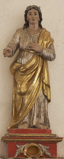 statue-reliquaire de saint Symphorien (petite nature, socle-reliquaire)