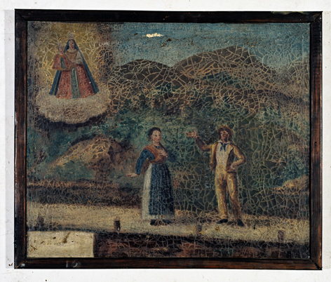 ex-voto, tableau : Couple sur un chemin