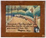 ex-voto, tableau : Accident entre une moto et un camion, Blaise Magurno