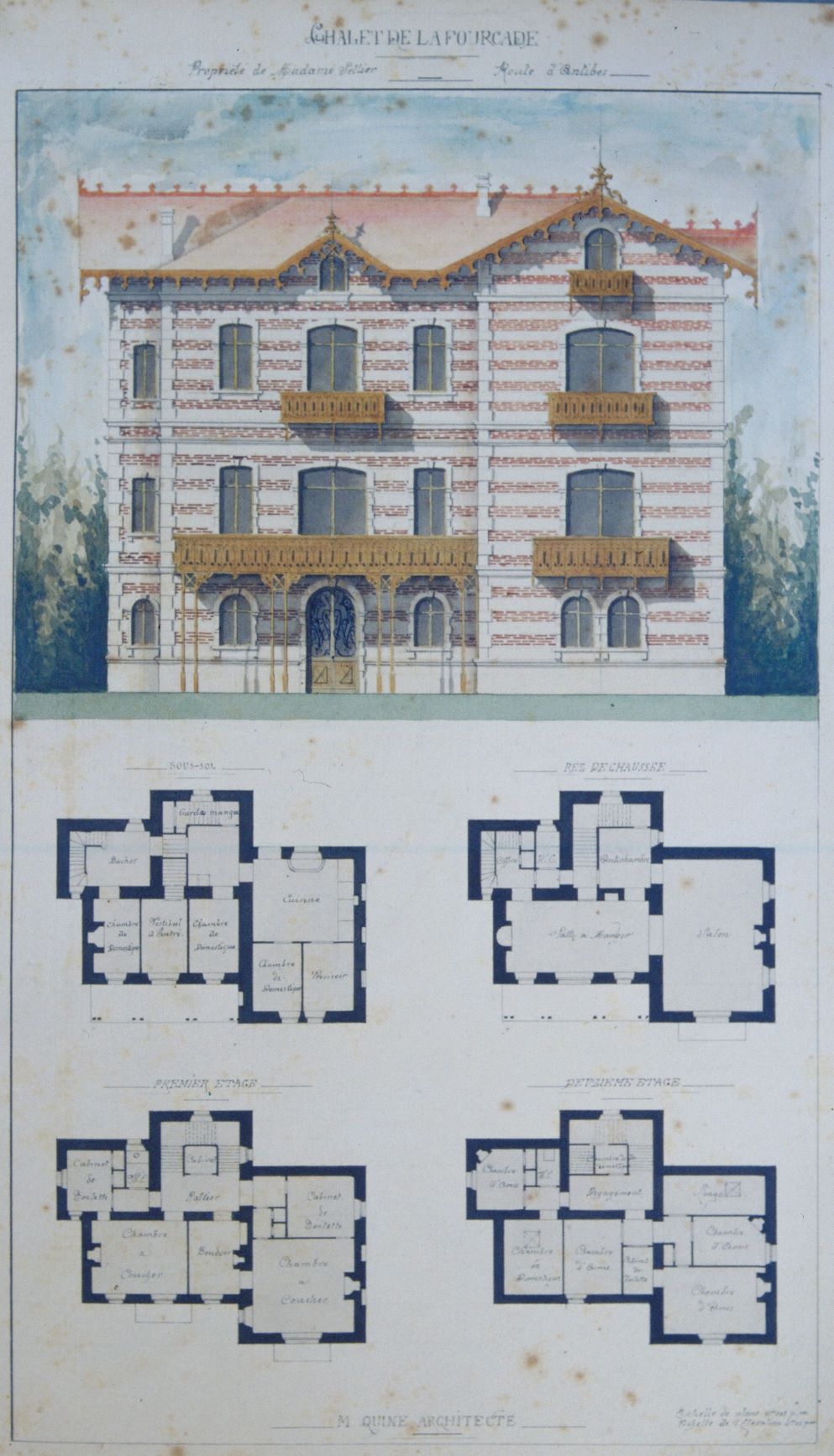 Chalet de la Fourcade, S. Quine, vers 1880.