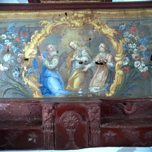 ensemble d'un tabernacle et de 2 gradins d'autel