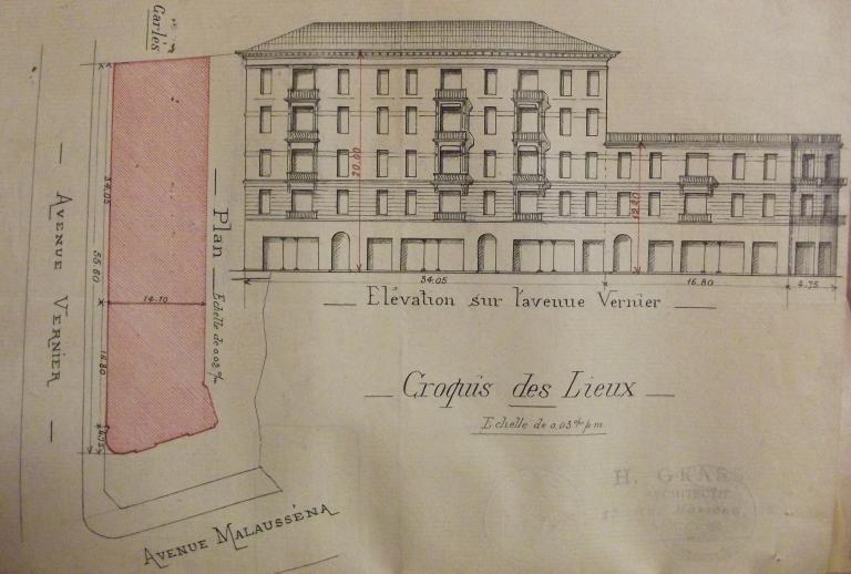 immeubles en série (série de 3) dont l'un devient hôtel de voyageurs dit Hôtel Mirabeau et Vial puis Hôtel Mirabeau puis Hôtel L'Annexe