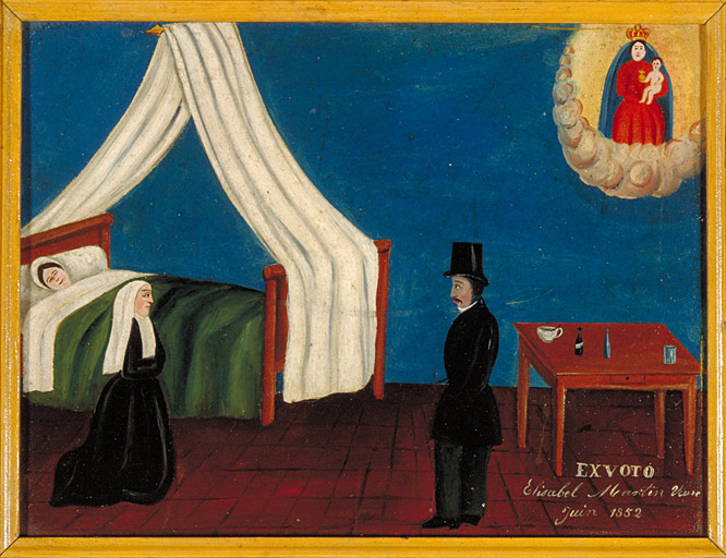 tableau, ex-voto : Demande de guérison de Elisabel Martin