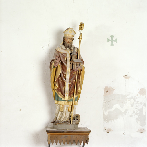 statue (petite nature) : Saint Honorat