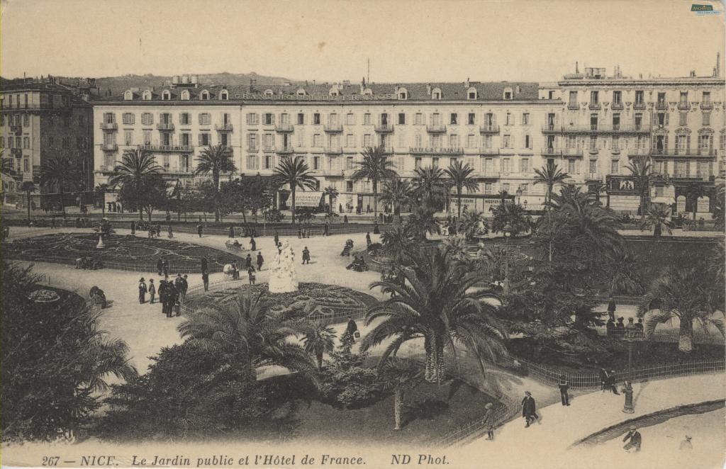 Hôtel de voyageurs dit Hôtel de France, puis Hôtel Plaza et de France, puis Hôtel Plaza, actuellement Anantara Plaza Nice Hôtel