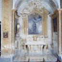 ensemble de l'autel et retable de saint Antoine abbé (autel, 2 gradins d'autel, tabernacle, retable, cadre)