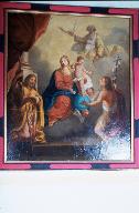 tableau : Vierge à l'Enfant, Dieu le Père, saint Jacques le Majeur et saint Jean-Baptiste