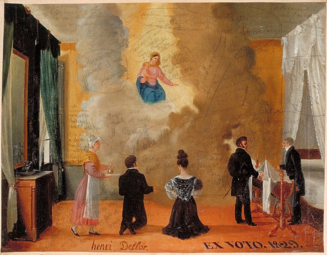 tableau, ex-voto : Demande de guérison d'un bébé (N° 1)