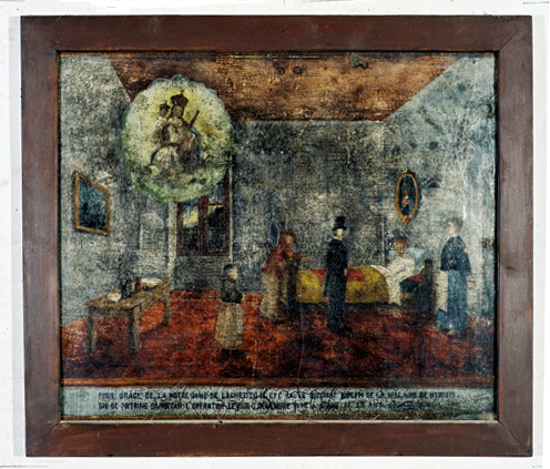 ex-voto, tableau : Demande de guérison d'un homme, Joseph Bocciart, de l'hydropisie de poitrine