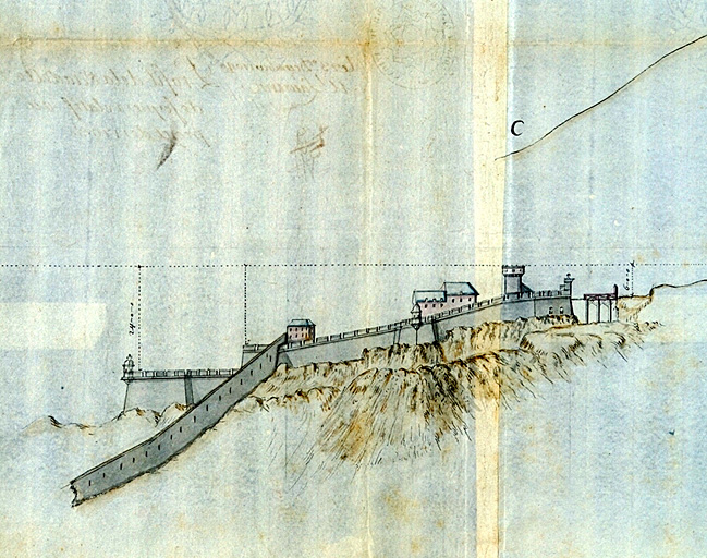 Profils de la citadelle de Seyne. 1704. Détail.