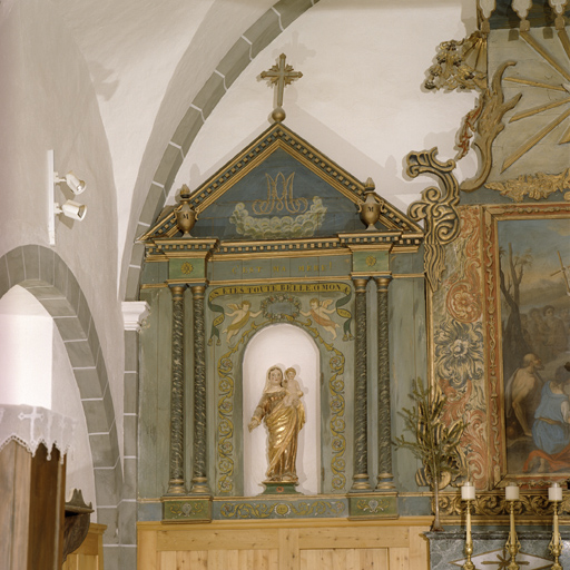 ensemble de 2 statues : Vierge à l'Enfant, Saint Jean Baptiste