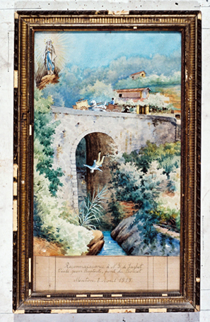 ex-voto, tableau : Chute d'un homme tombant d'un pont, Jean-Baptiste Viale