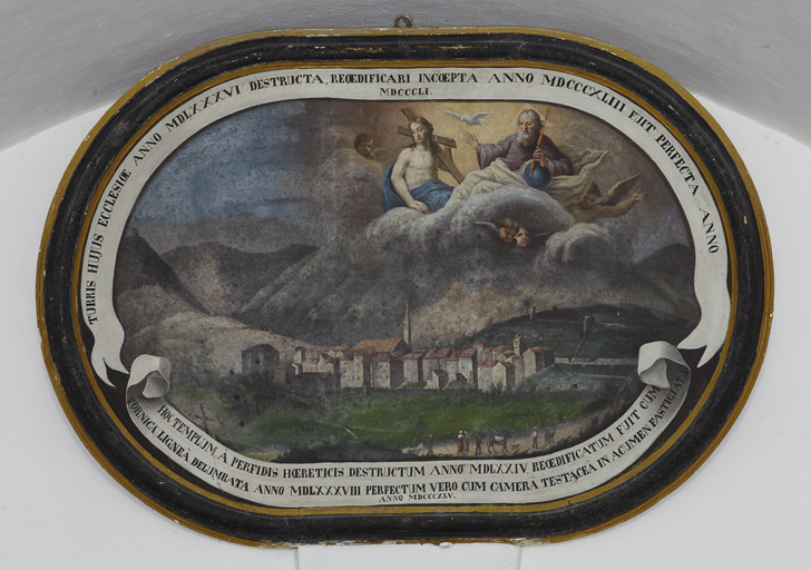 Tableau : Sainte Trinité apparaissant au-dessus de Thorame