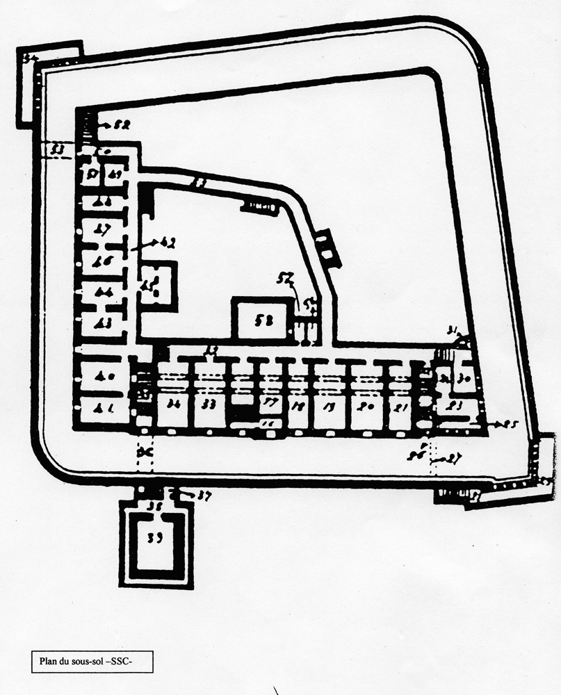 Fascicolo contenente il piano d'insieme [...] del Colle di Tenda [Document contenant le plan d'ensemble [...] du Col de Tende]. Détail : plan du sous-sol -SSC- [fort Tabourde].