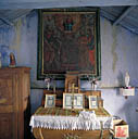 tableau (tableau d'autel) : saint Christophe, saint Jacques le Majeur, saint Jacques le Mineur, saint Philippe
