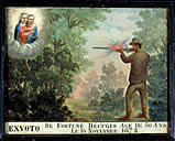 tableau, ex-voto : Accident de chasse de Fortuné Décugis