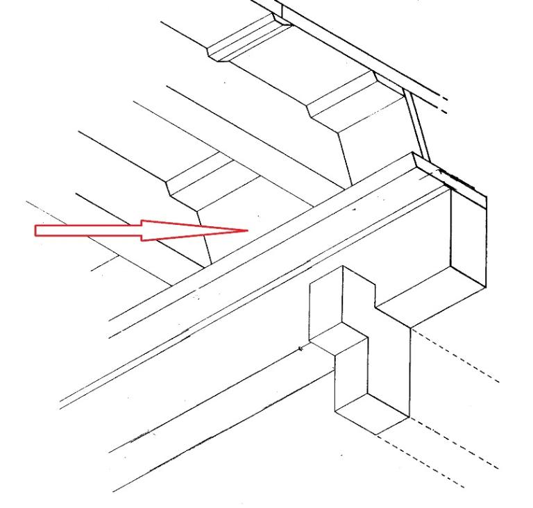 Décor d'architecture (décor intérieur) : ais d'entrevous (closoirs), frise