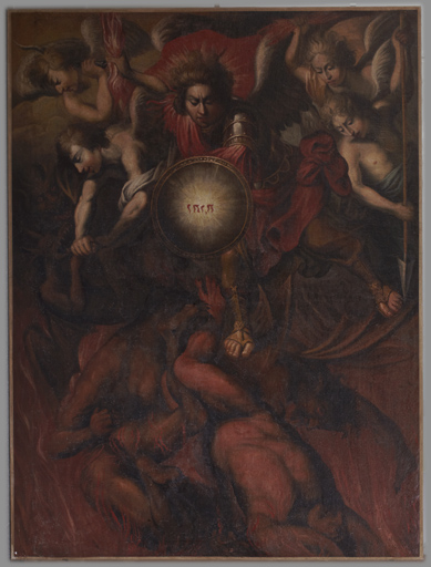 Tableau : saint Michel terrassant les démons