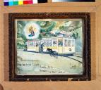 ex-voto, tableau : Cycliste renversé par un tramway, Louis Core