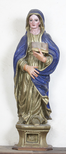 statue-reliquaire de sainte Anne (petite nature, socle-reliquaire)