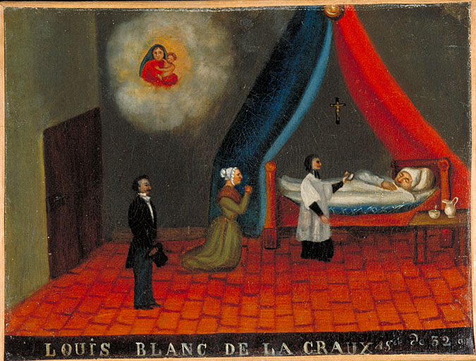 tableau, ex-voto : Demande de guérison de Louis Blanc (N° 1)