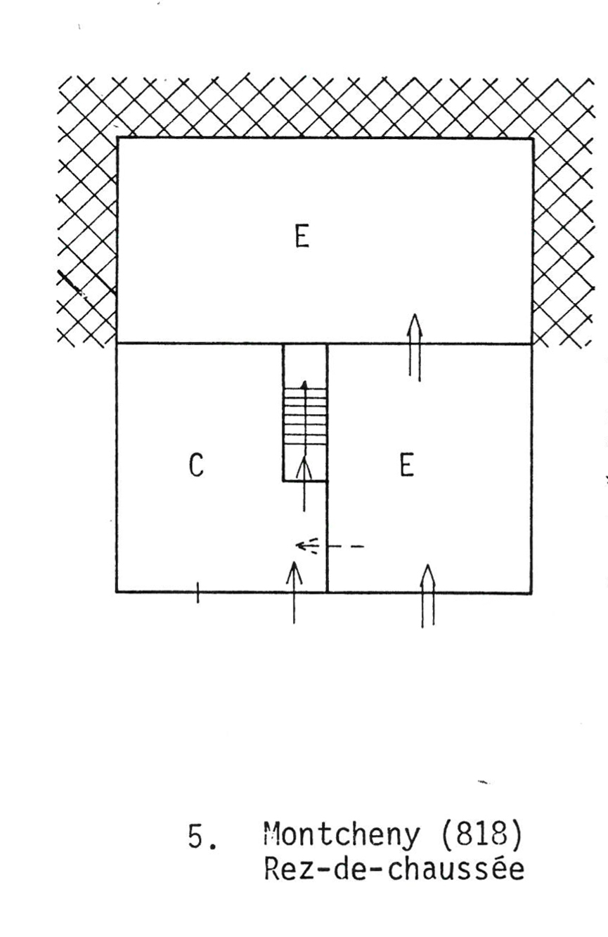 Montcheny. Ferme 818. Plan du rez-de-chaussée.