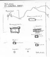 Petit atlas. Mt Caumes ouest [plans des bâtiments dépendant de l'ouvrage ouest du Mont Caume]. vers 1900.