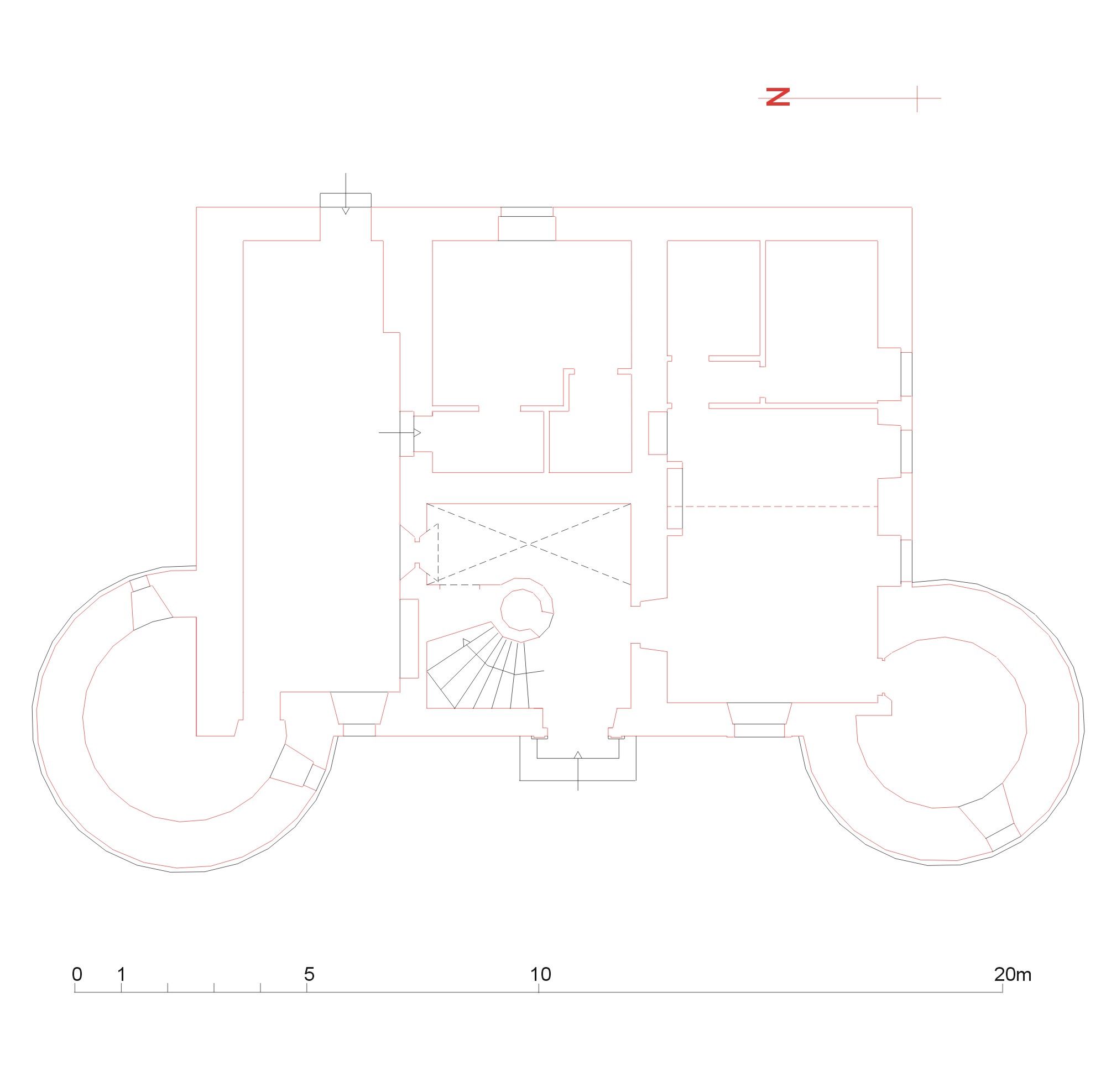 Val-de-Chalvagne. Château de Castellet-Saint-Cassien. Plan du rez-de-chaussée.