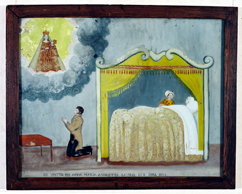 ex-voto, tableau : Demande de guérison d'une femme, Anna Maria Andrietta Lauro