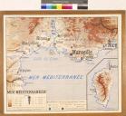 ensemble de 12 cartes murales de la série les Régions Naturelles de France et l'Union Française