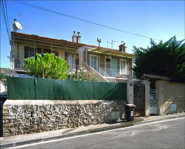 série de trois maisons, du sous-lotissement Verne