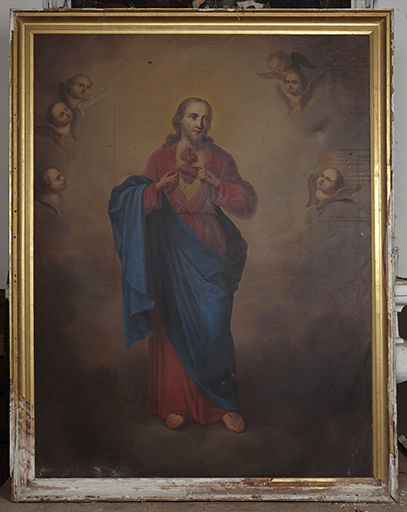 Tableau, cadre : Christ du Sacré-Cœur